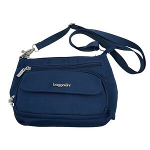 Baggallini Original RFID Everyday Crossbody Bag Pacific Blue Purse Nylon Zipper